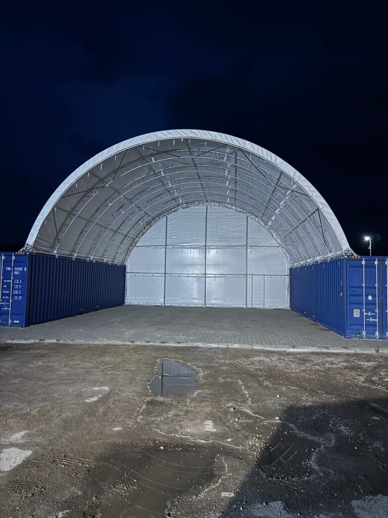Prístrešky na lodné kontajnery – Šírka 11,6m