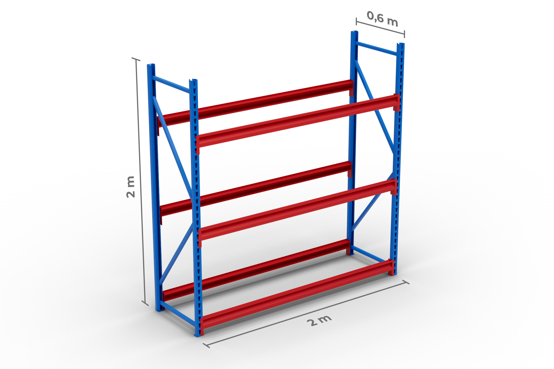 Regál na pneumatiky 2m x 0.6m x 2m – Obrázok 7