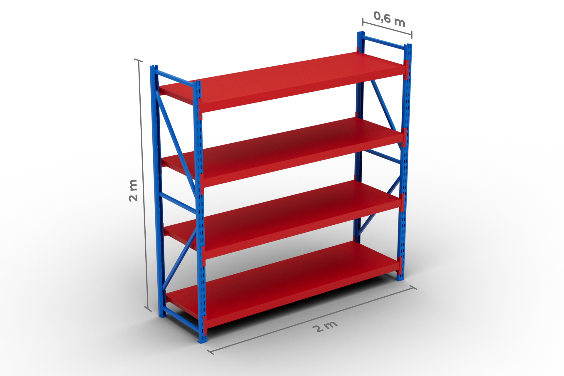 Policový regál 2m x 0.6m x 2m – Obrázok 11