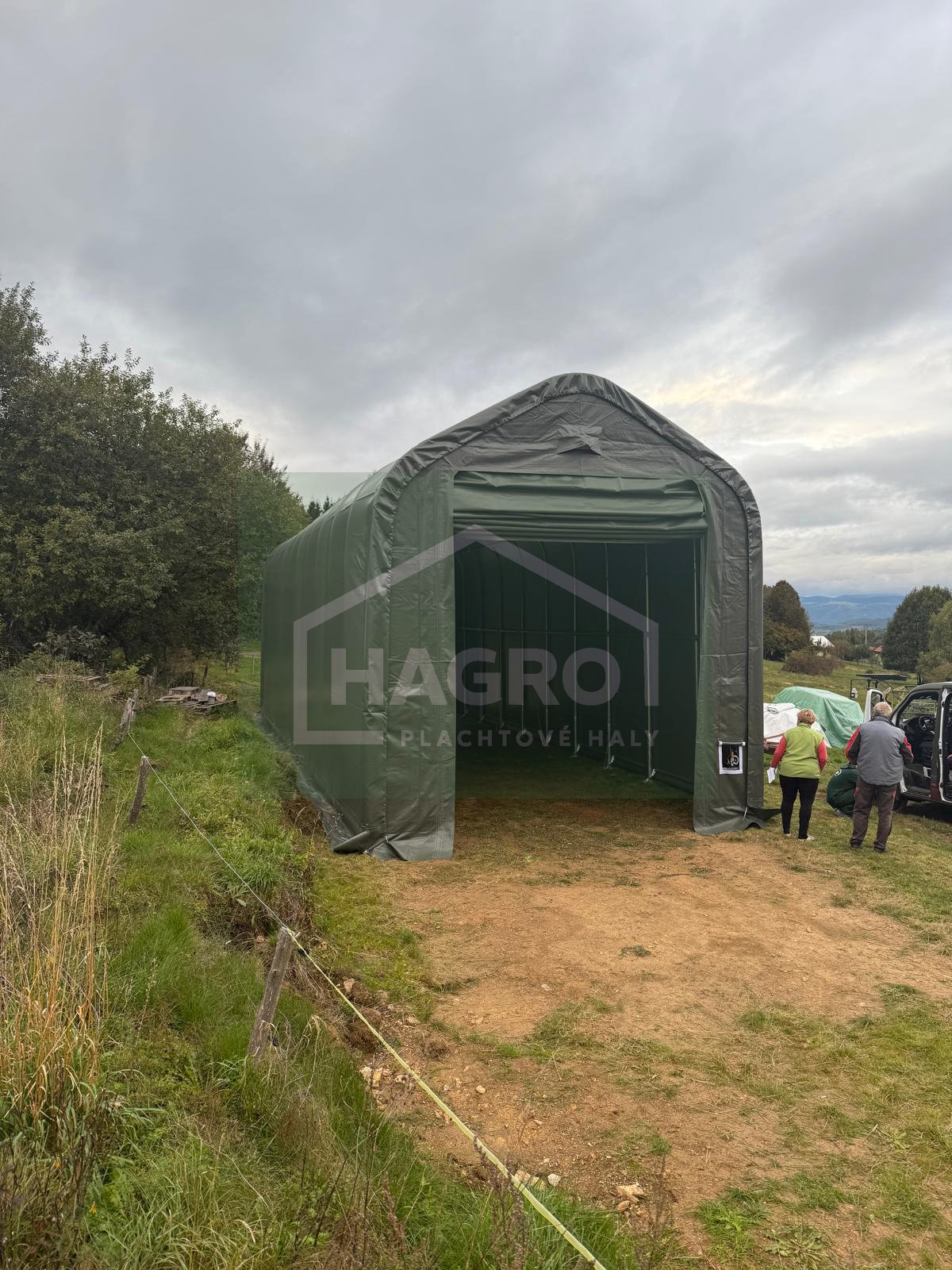 Plachtová garáž 5,5m x 15m x 5,8m – Obrázok 6