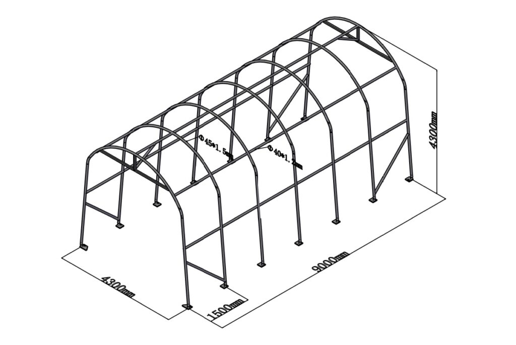 3m x 9m x 4