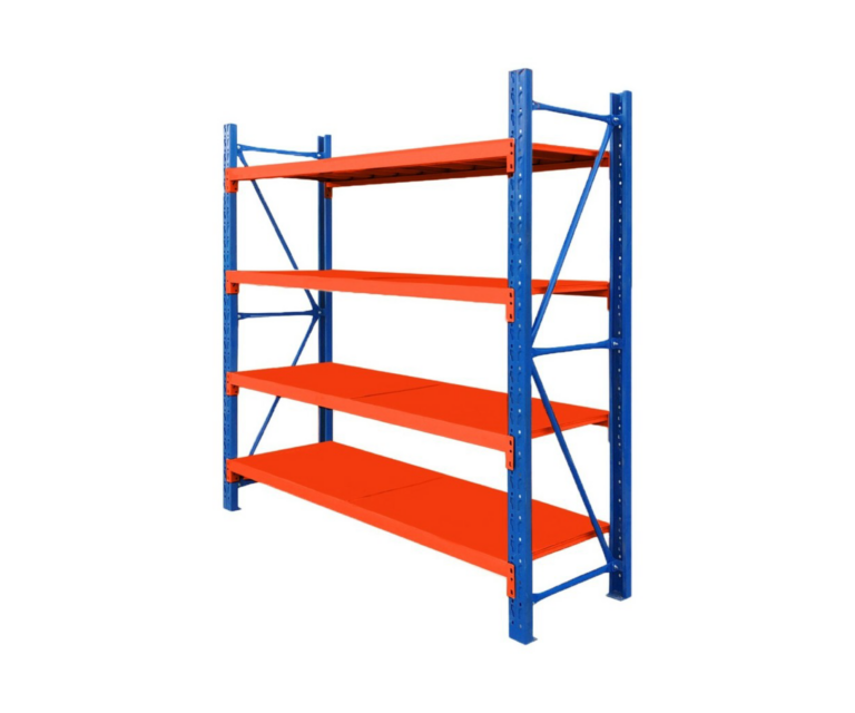 Ťažkotonážny kovový policový regál 2000 mm x 2000 mm x 600 mm s nosnosťou 12 t