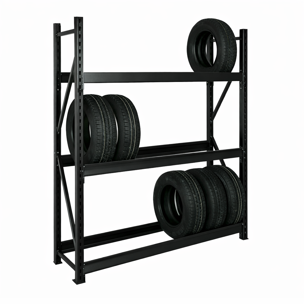 Policový regál na pneumatiky 2000mm × 2000mm × 600mm – 2 t