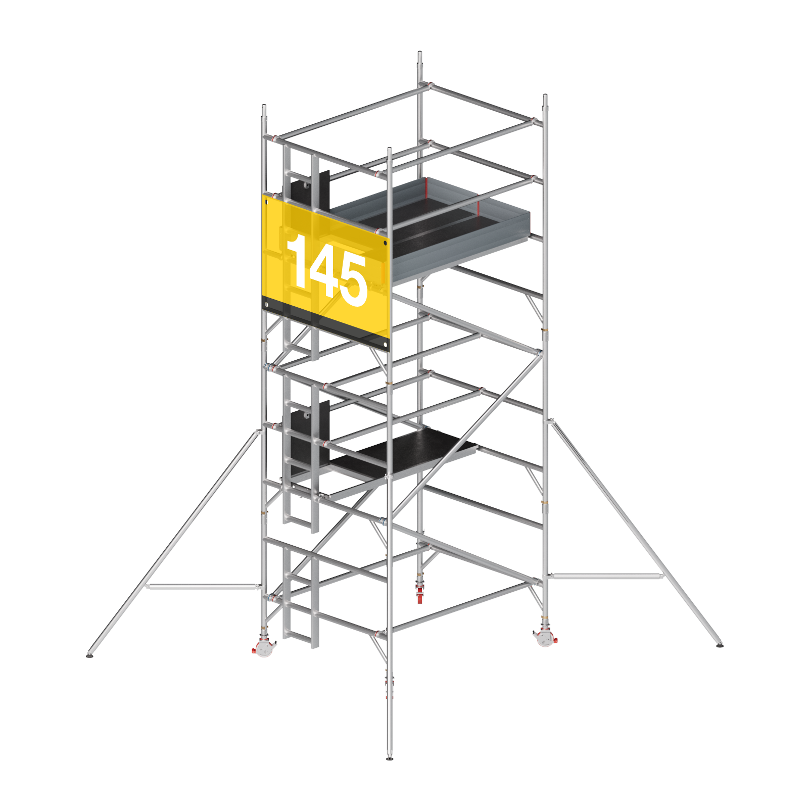 Pojazdné hliníkové lešenie šírky 145 cm